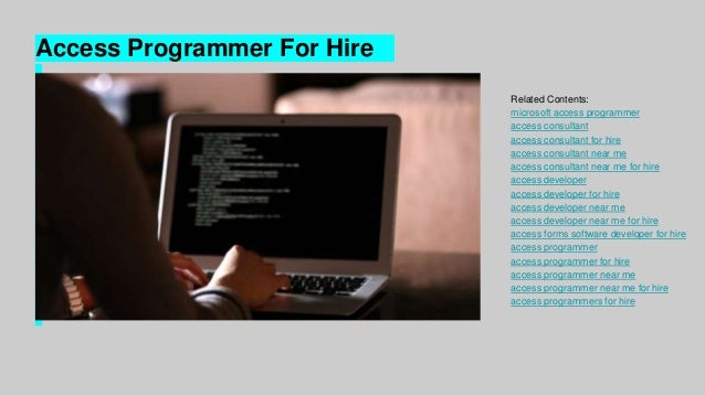 microsoft access programmer