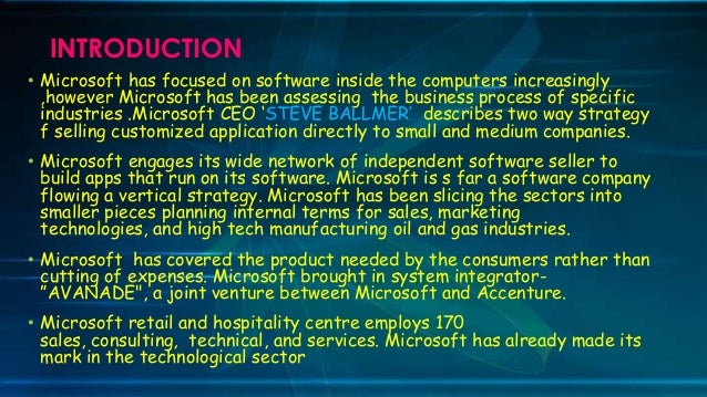 Case study business and marketing strategy of microsoft