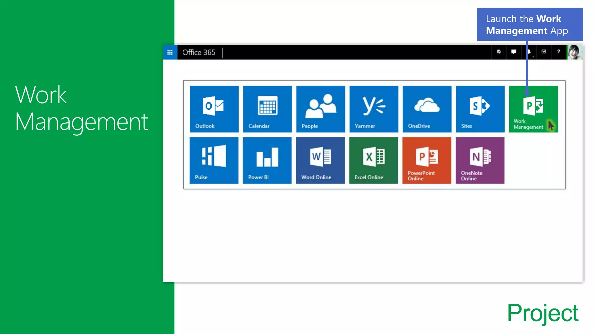 Project
Launch the Work
Management App
 