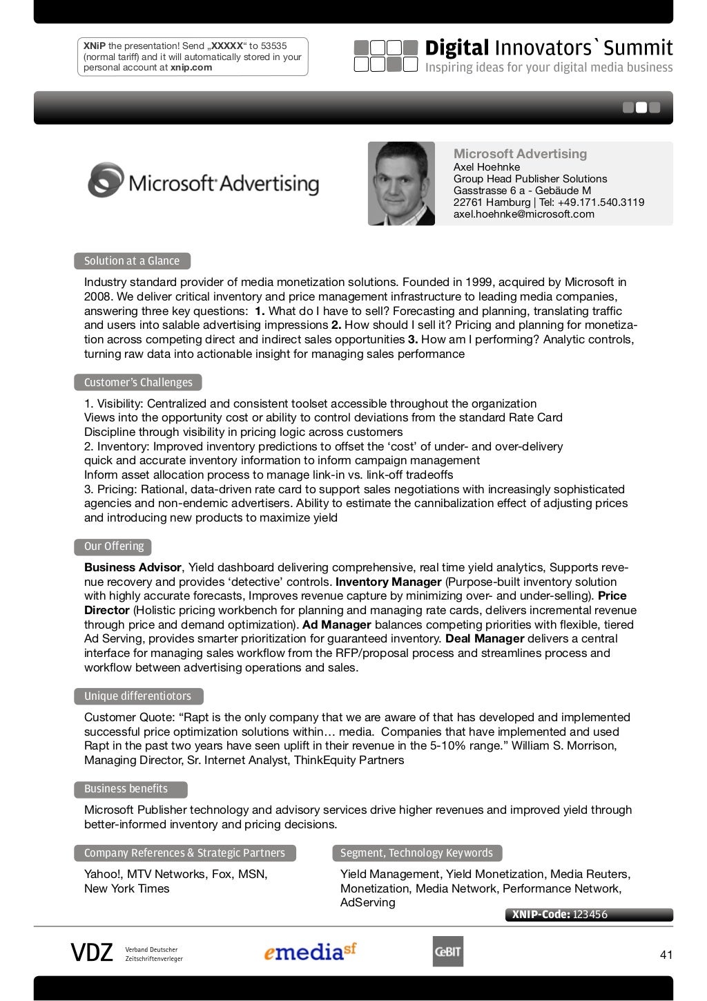 Microsoft Publisher Solutions product portfolio