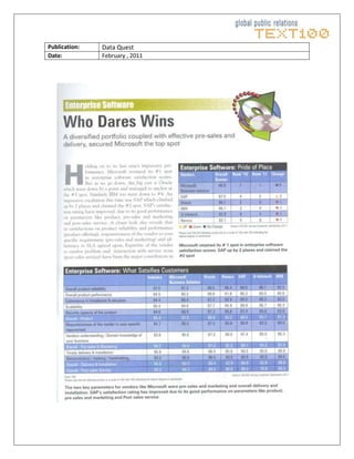Publication:Data QuestDate:February , 2011<br />