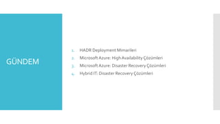 Microsoft Azure Sql Server HADR | PPT