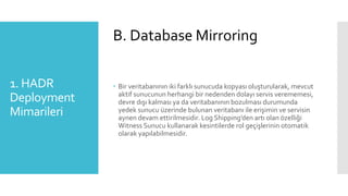Microsoft Azure Sql Server HADR | PPT