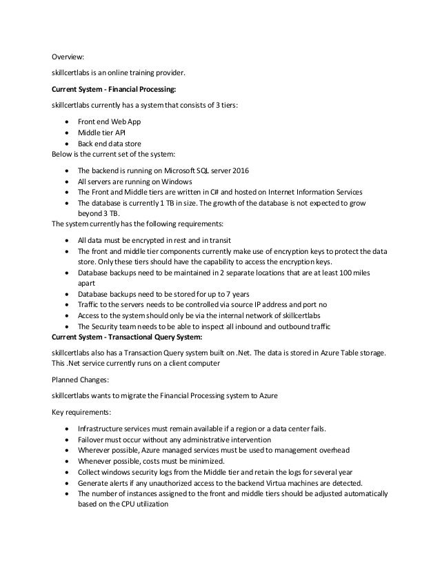 Microsoft azure architect design (az 304) practice tests 2022 | PDF