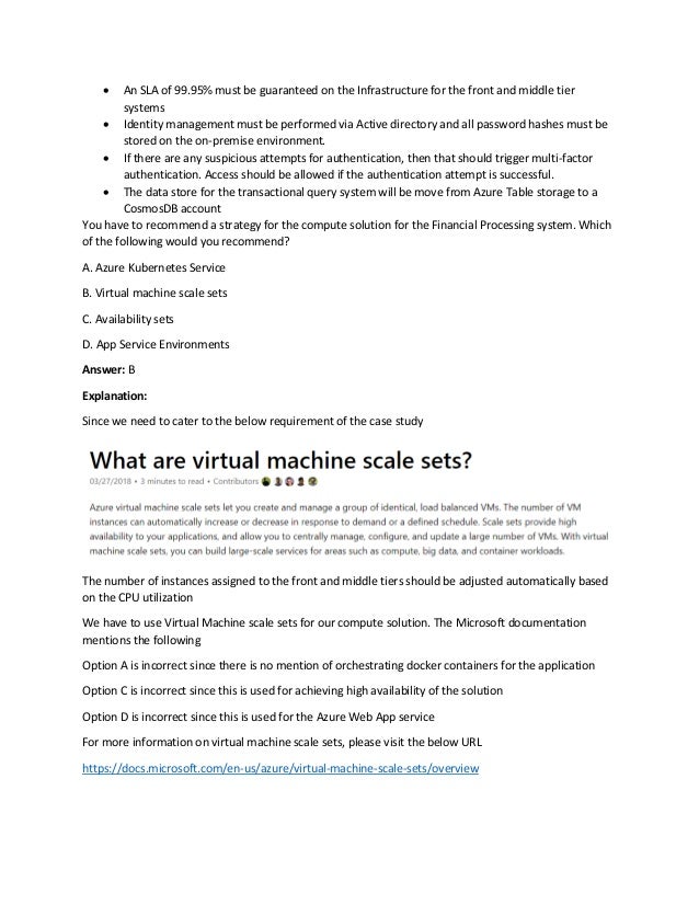 Microsoft azure architect design (az 304) practice tests 2022 | PDF