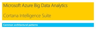 Common architectural patterns
 