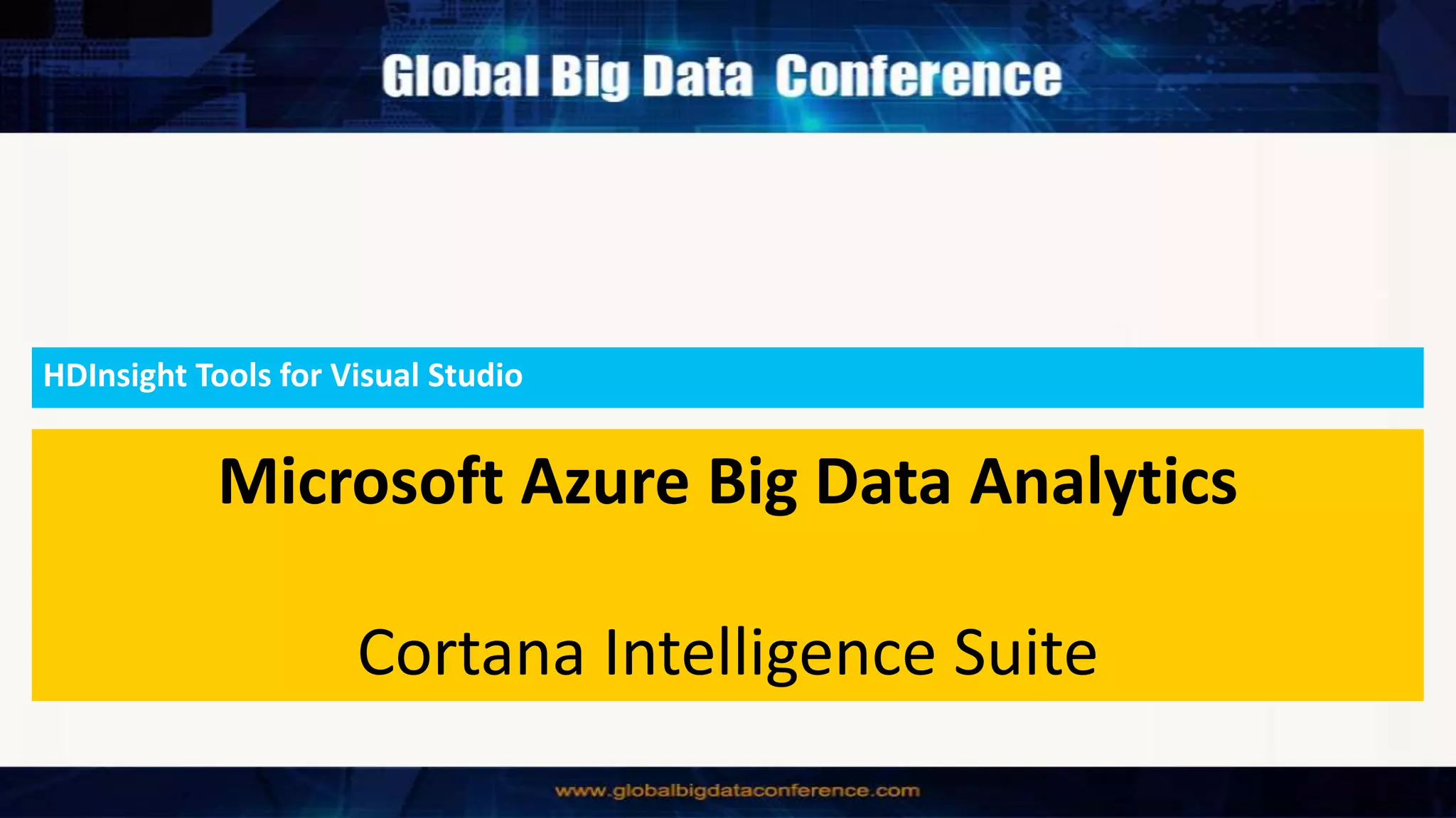 HDInsight Tools for Visual Studio
 