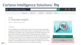 Cortana Intelligence Solutions: Try
 