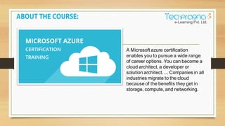 Microsoft azure certification training presentation | PPT