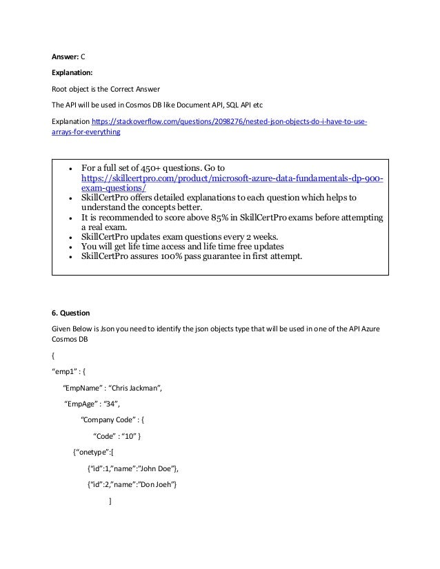 Microsoft azure data fundamentals (dp 900) practice tests 2022 | PDF