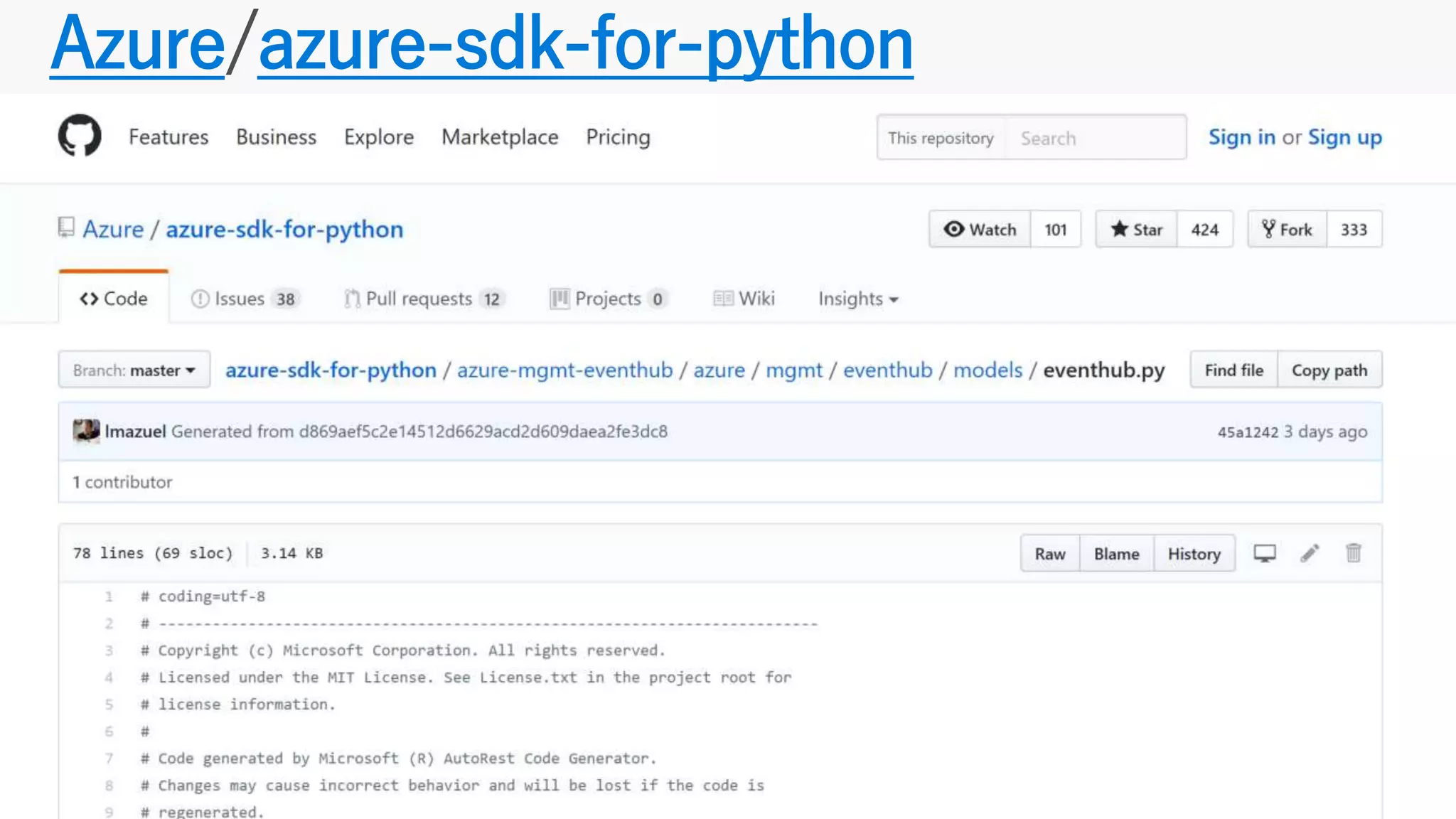 Azure azure-sdk-for-python
 