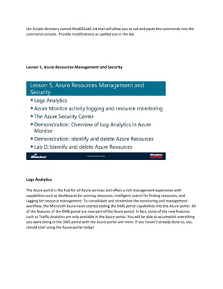 Microsoft azure infrastructure essentials course manual | PDF