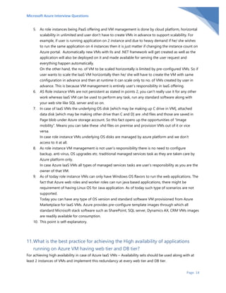 Microsoft azure interview questions | PDF