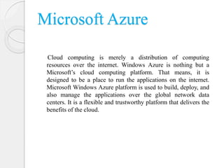 Microsoft azure job support ppt | PPTX