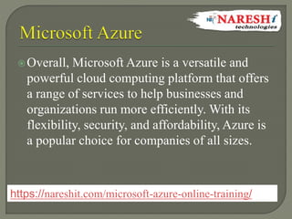 Microsoft Azure Online Training | PPTX