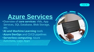 Comprehensive Guide to Microsoft Azure Cloud Computing Services and ...