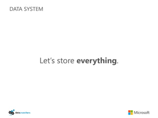 DATA SYSTEM




         Let’s store everything.
 