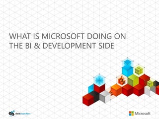 WHAT IS MICROSOFT DOING ON
THE BI & DEVELOPMENT SIDE
 