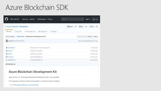 Azure Blockchain SDK
 