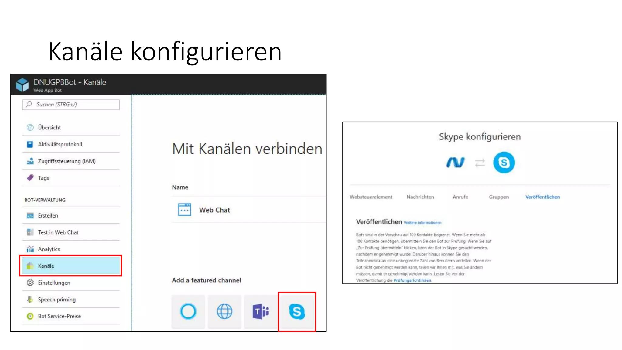 Kanäle konfigurieren 