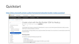 Microsoft Bot Framework (Node.js Edition) | PPTX