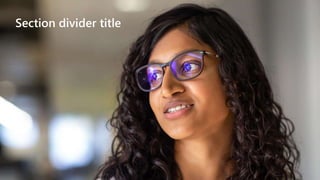 Section divider title
 