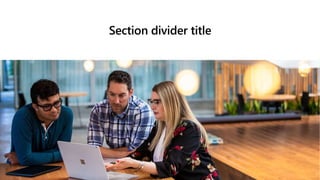 Section divider title
 