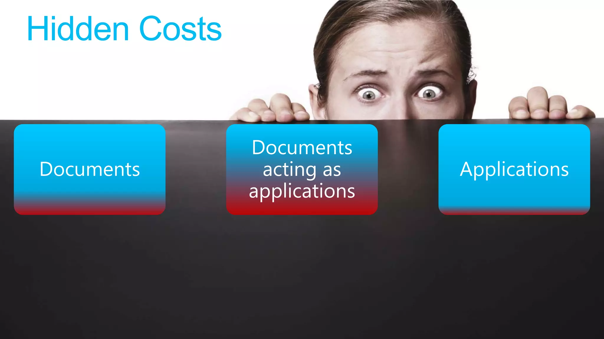 Documents
Documents    acting as     Applications
            applications
 
