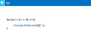 for
Console.WriteLine
 