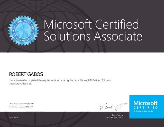 microsoft access certification