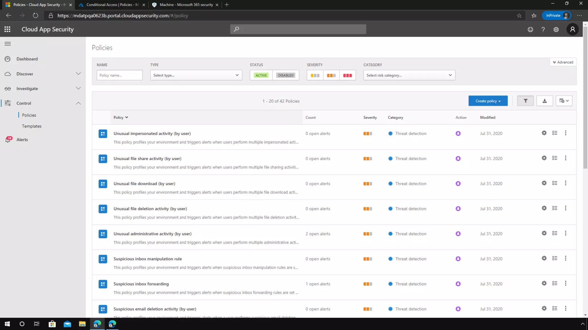 Microsoft Cloud App Security Demo