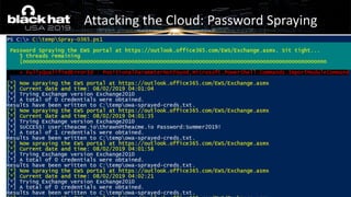 Attacking the Cloud: Password Spraying
 