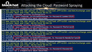 Attacking the Cloud: Password Spraying
 