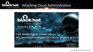 Attacking Cloud Administration
 