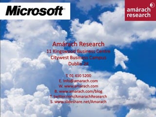 Microsoft Cloud Computing Research April 2012