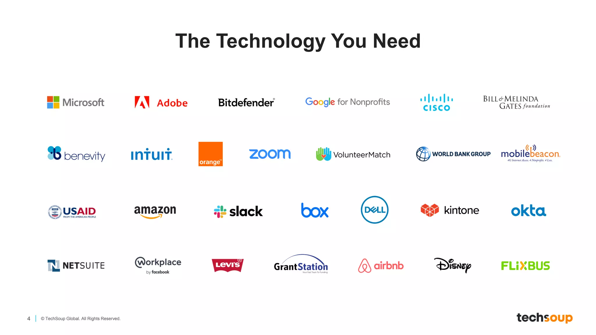 4 © TechSoup Global. All Rights Reserved.
The Technology You Need
 