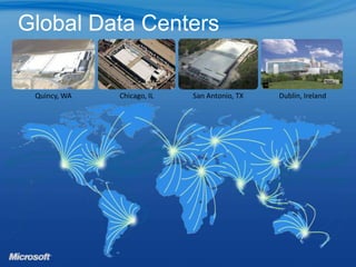 Consumer Cloud Services2 billion unique calls per year14 billion ads per monthOver 6 million songs in the catalogOver 600 million unique users23 million subscribersOver 3 billion WW queries each month370 million active accounts500 million active Windows Live IDs10 billion messages processed daily