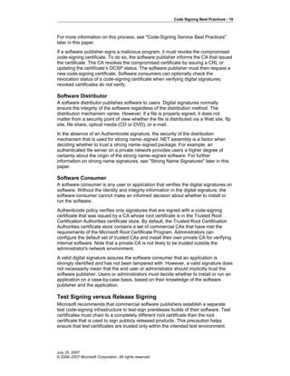 Microsoft Code Signing Certificate Best Practice - CodeSignCert.com