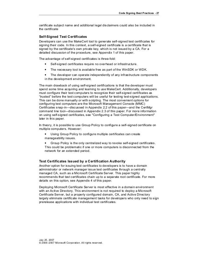 microsoft code signing certificate best practice codesigncert com