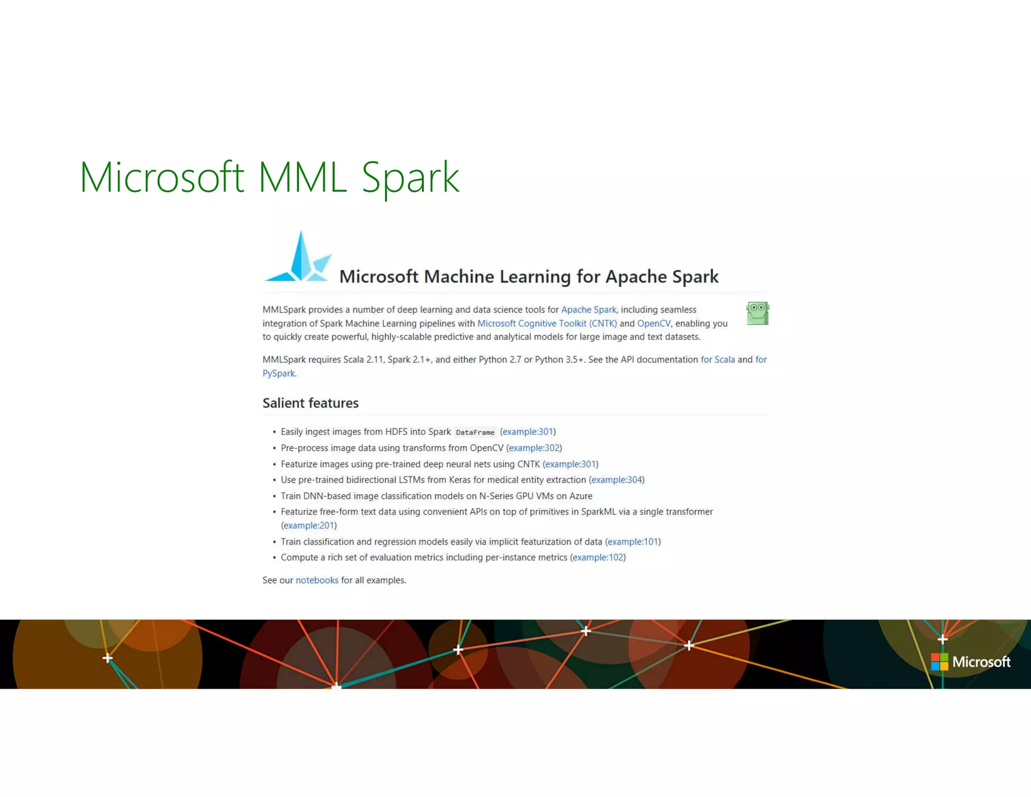 Microsoft MML Spark
 