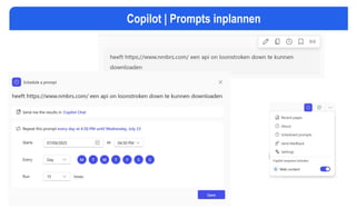 Copilot | Prompts inplannen
 
