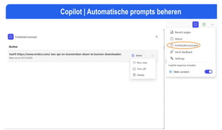 Copilot | Automatische prompts beheren
 