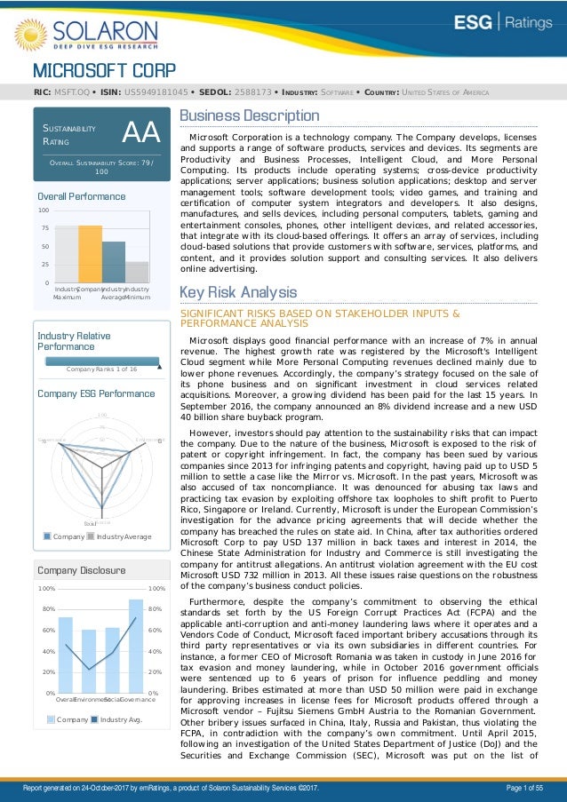 microsoft corp full report sept 2016 microsoft sustainability report