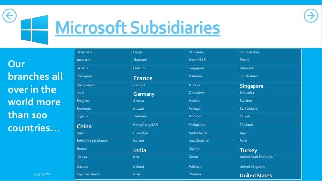 microsoft subsidiaries