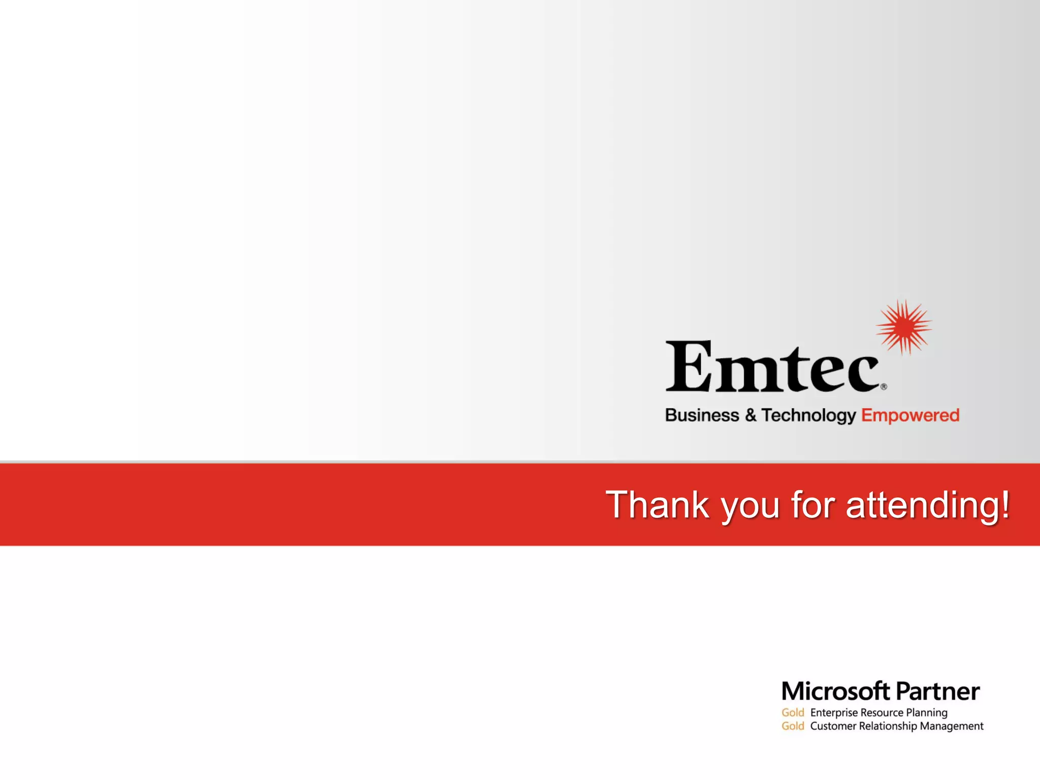 Thank you for attending!
 