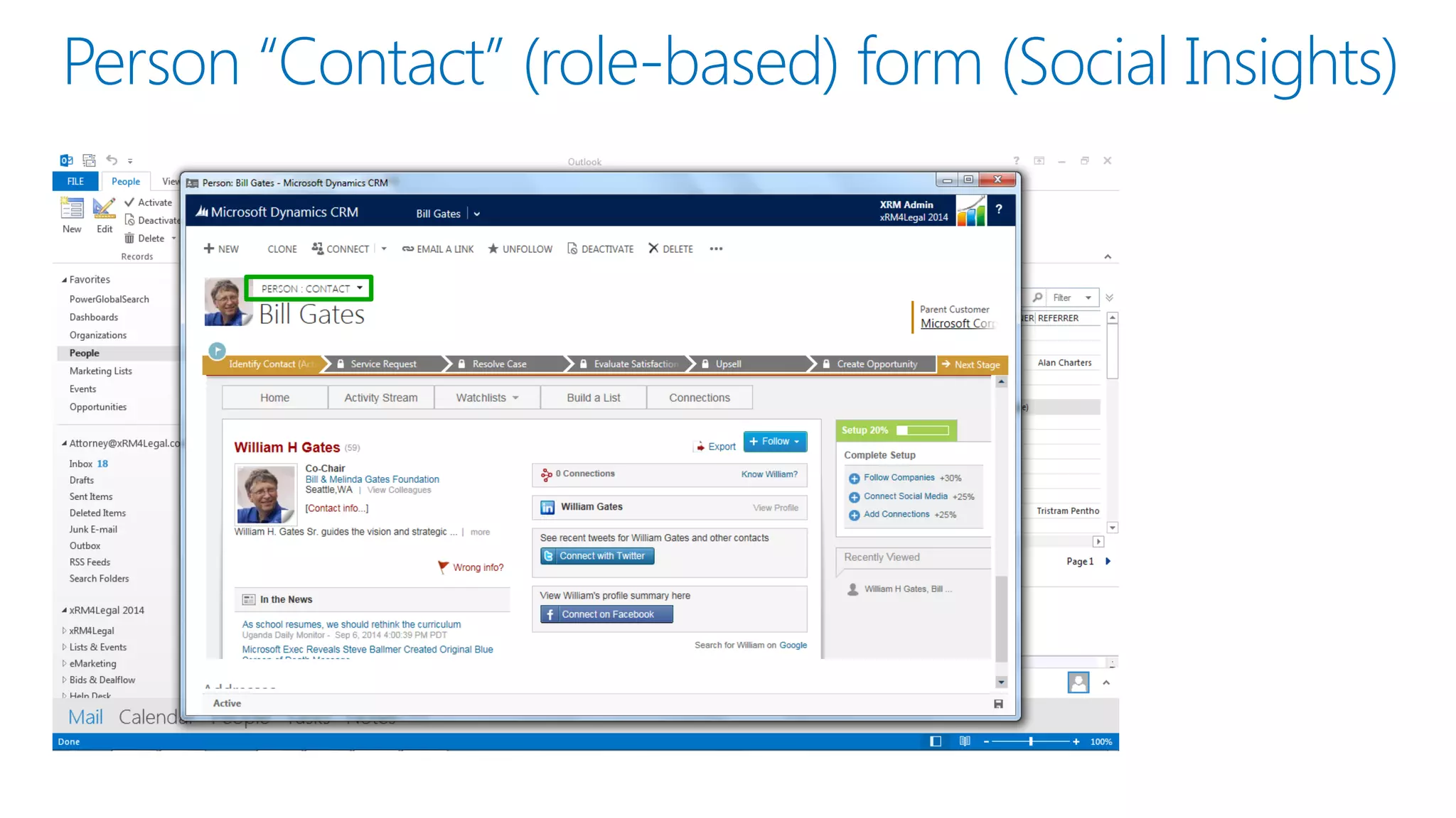 Person “Contact” (role-based) form (Social Insights)
 