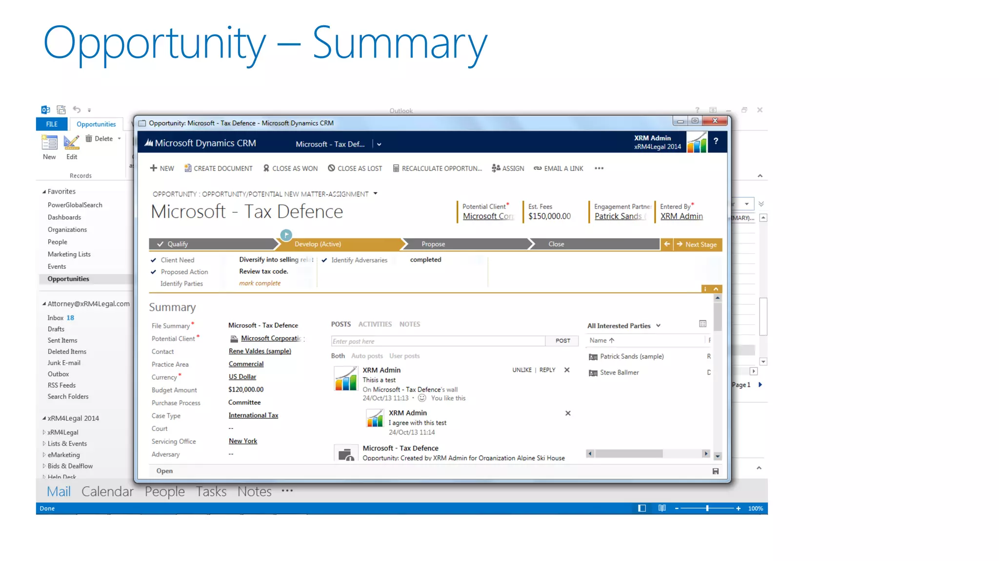 Opportunity – Summary
 