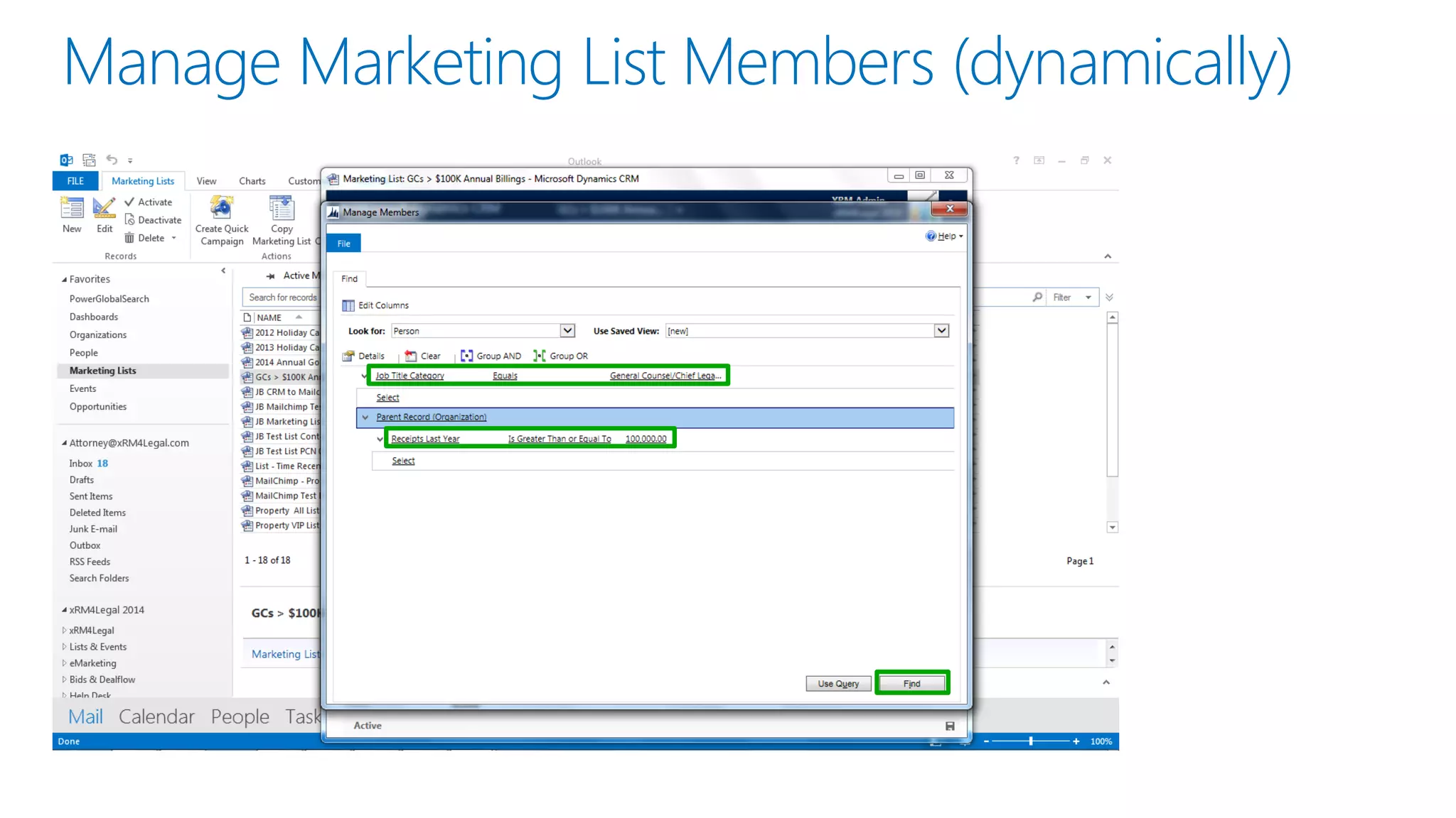 Manage Marketing List Members (dynamically)
 