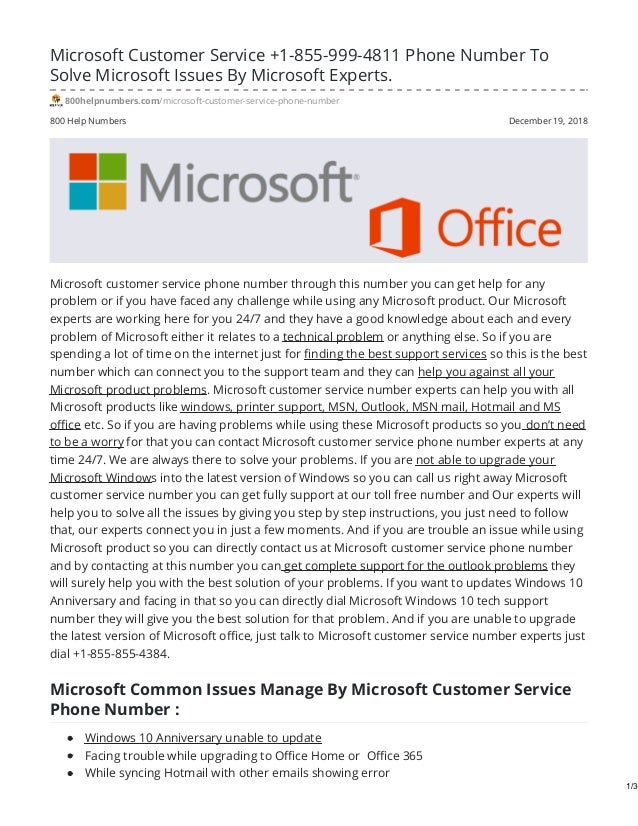 Microsoft customer service +18559994811 phone number to solve