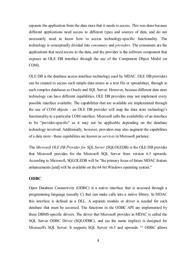 Microsoft data access components